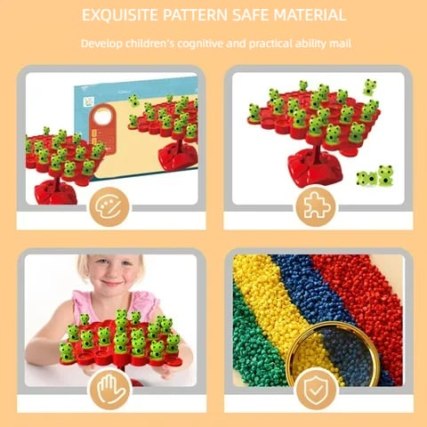 Children's frog balance toy set