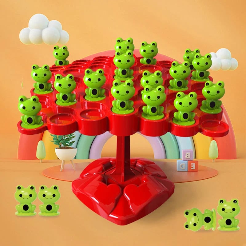 Children's frog balance toy set