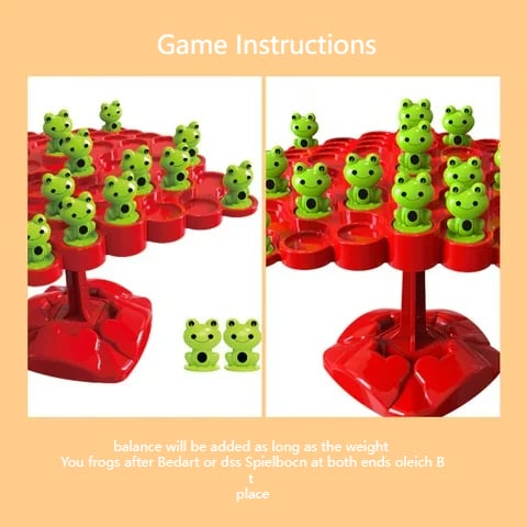 Children's frog balance toy set