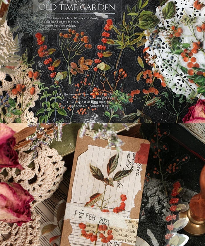 240 Pcs Memory Garden Series PET Stickers Set