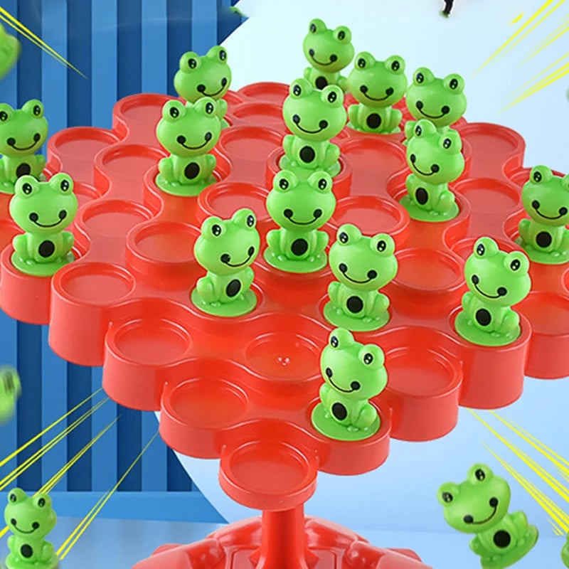 Children's frog balance toy set