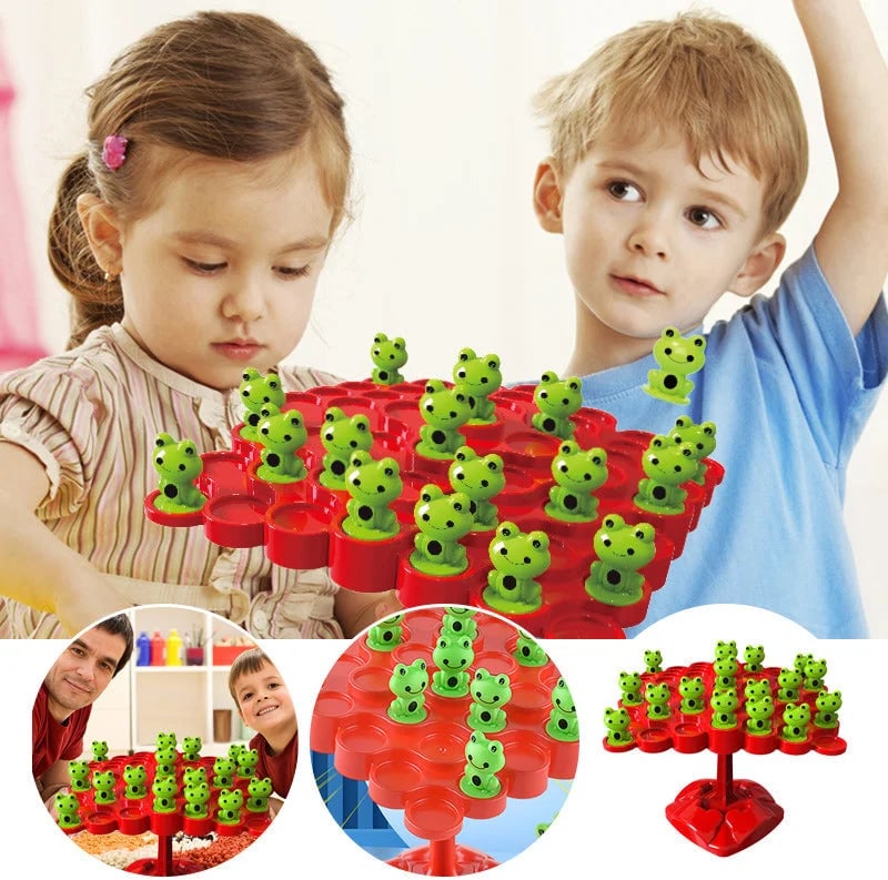 Children's frog balance toy set