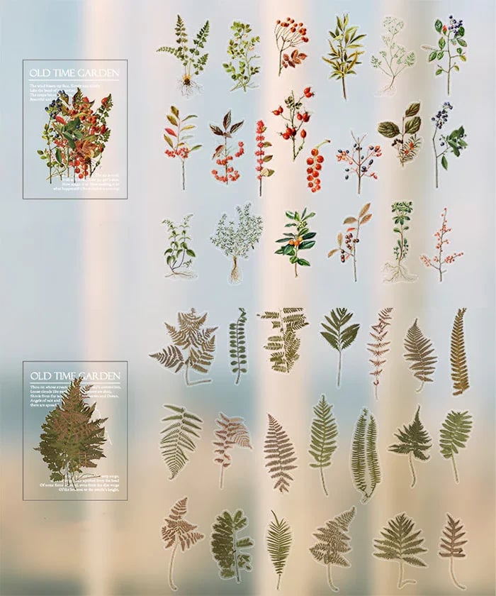 240 Pcs Memory Garden Series PET Stickers Set