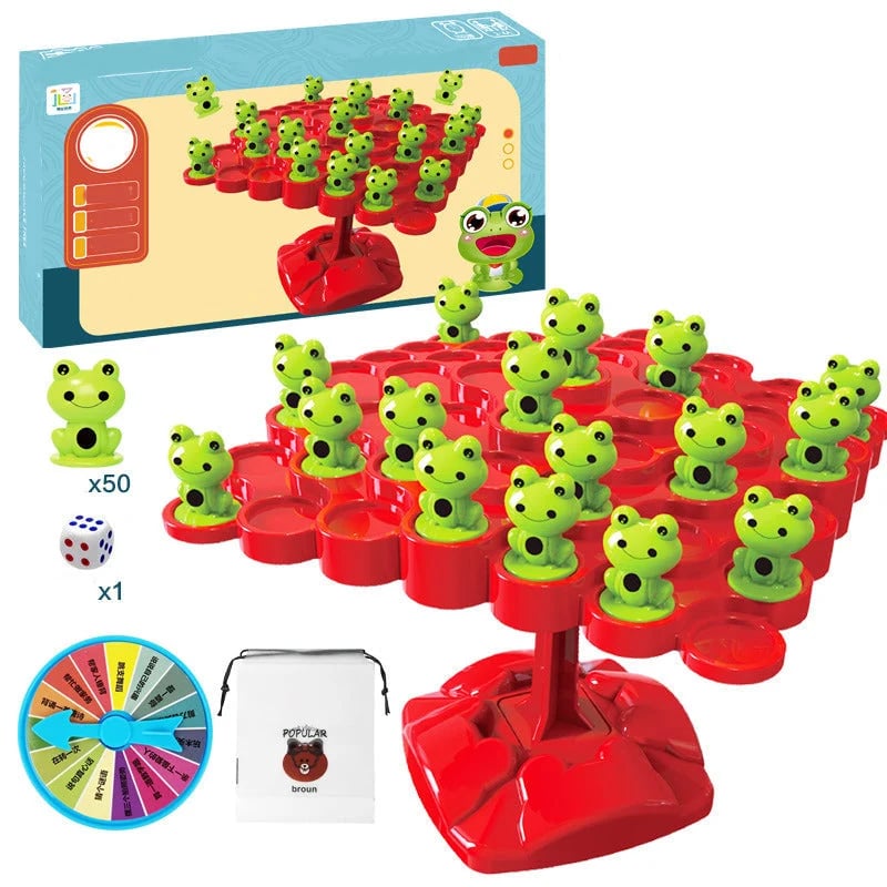 Children's frog balance toy set