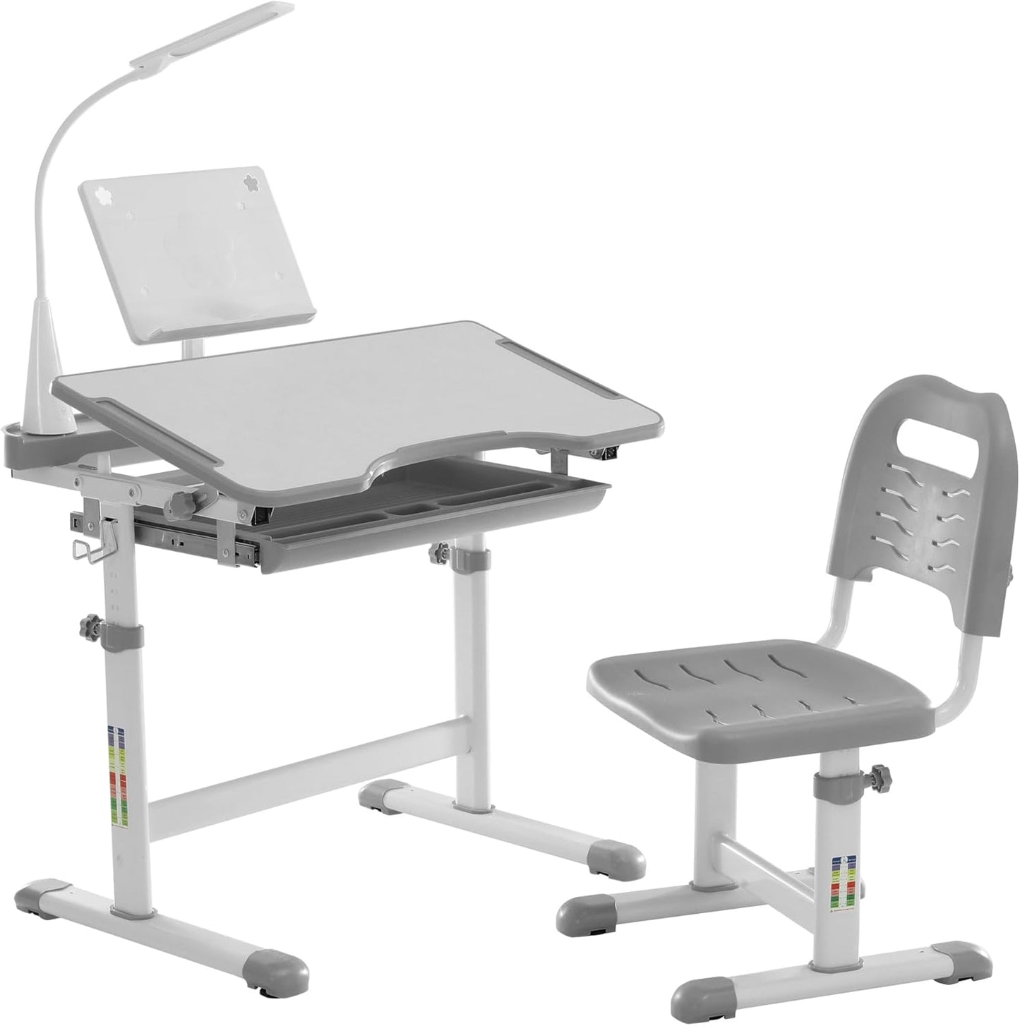 Children's adjustable desk and chair