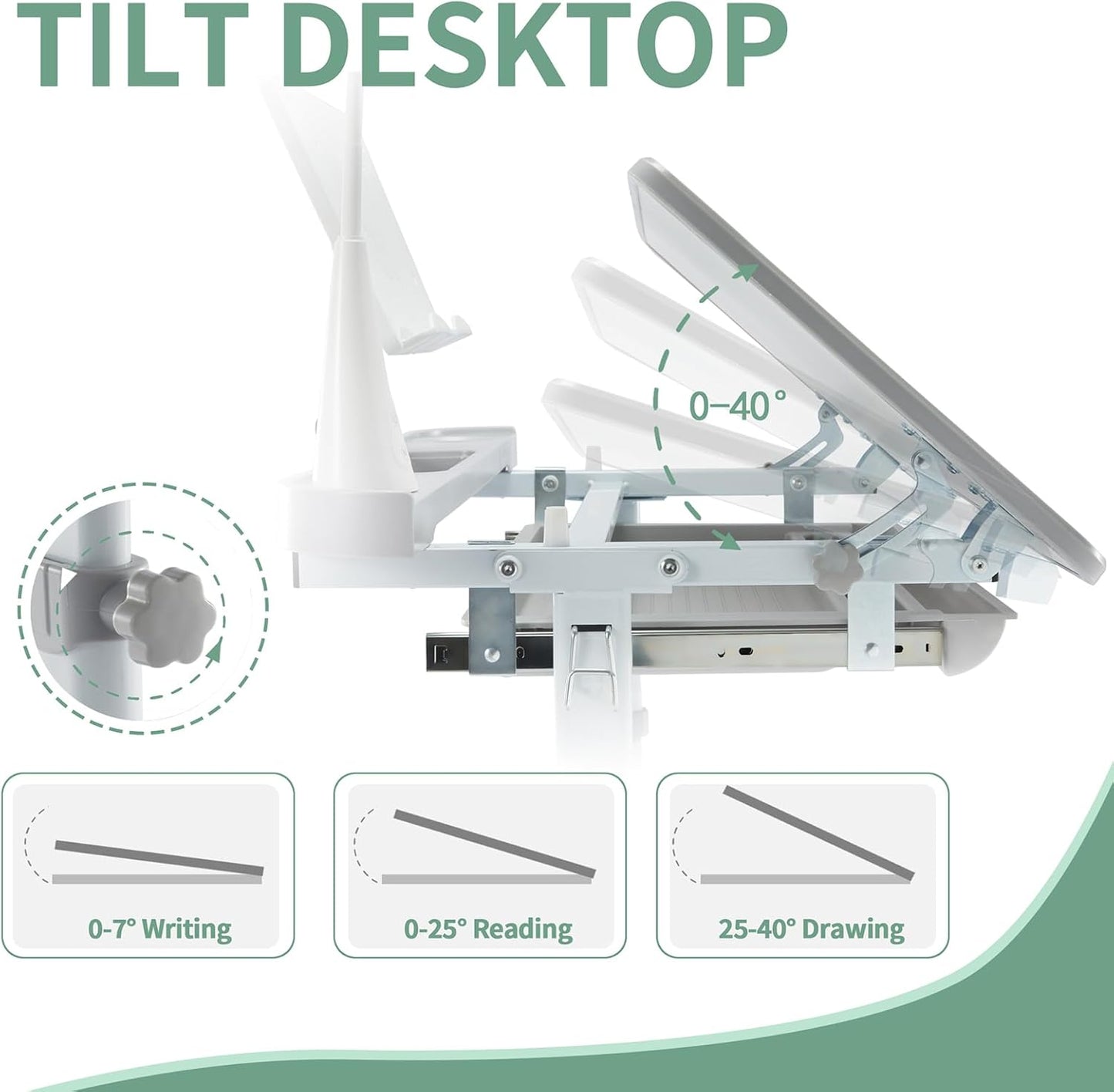 Children's adjustable desk and chair