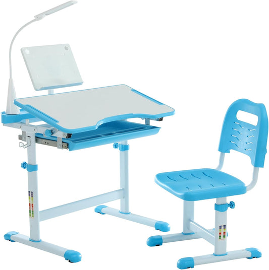 Children's adjustable desk and chair