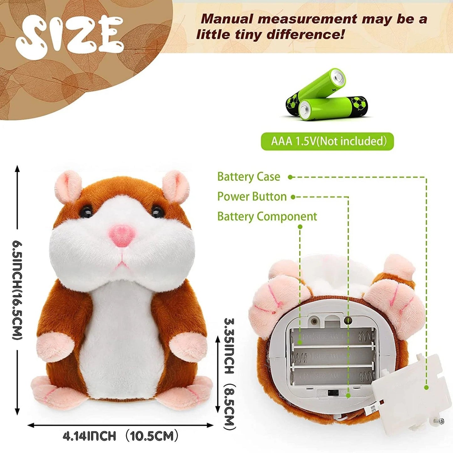 (🔥⏰Promotion 49% OFF⏰🔥)Funny Talking Hamster Plush Toy(Buy 2 Get Extra 49% OFF Now)