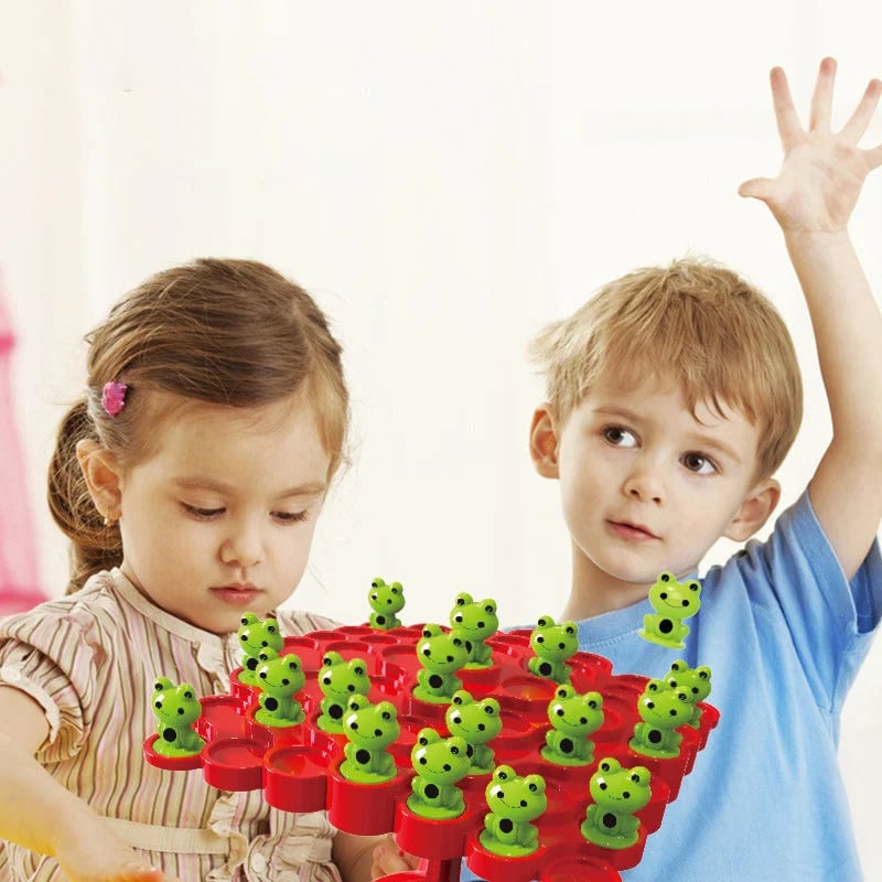 Children's frog balance toy set